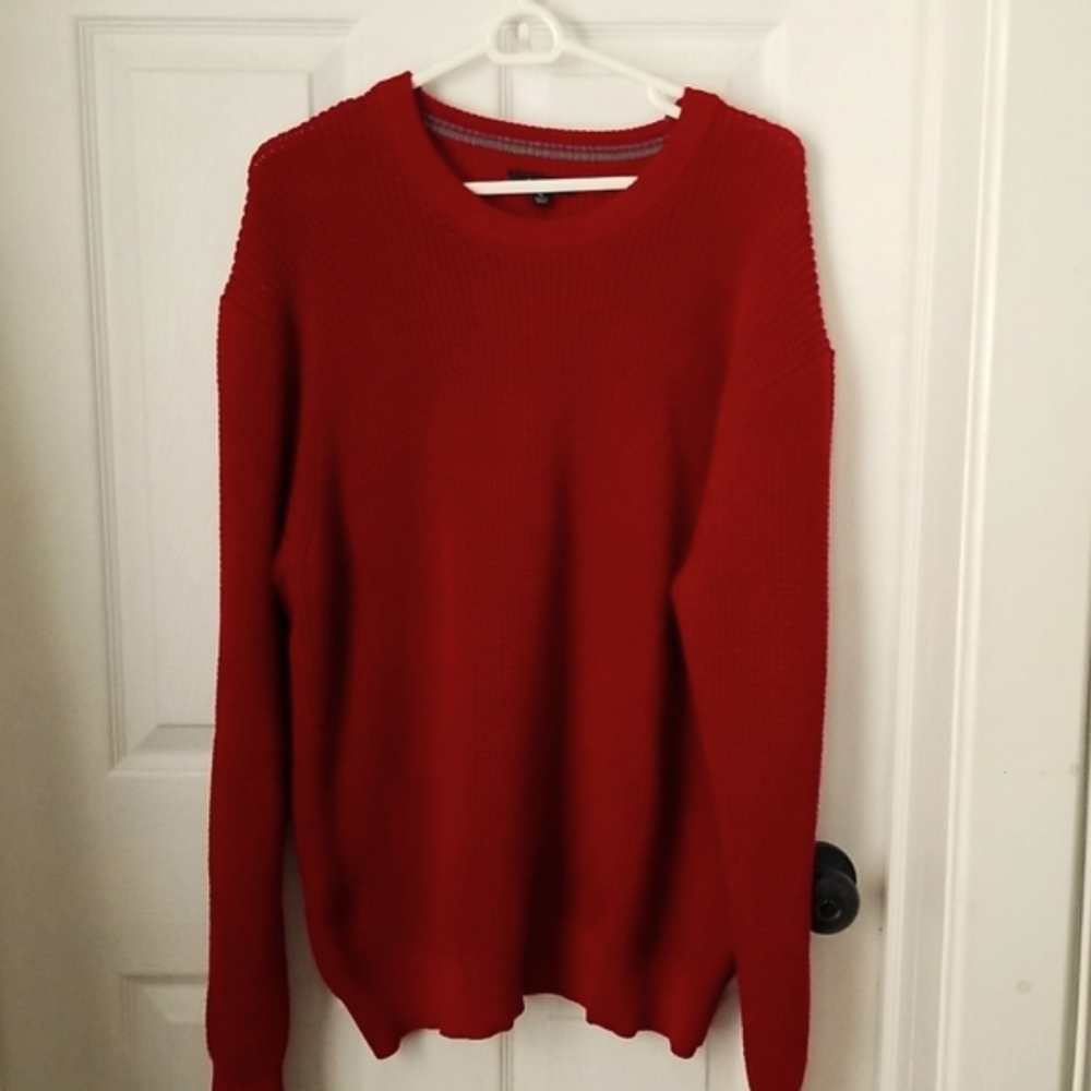 Mens Tahari Thermal Waffle Weave Sweater XL